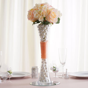 16" Tall Clear Hourglass Shaped Floral Centerpiece Vase Wedding Party Decoration - 12 PCS