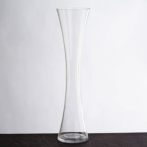 20" Tall Clear Hourglass Shaped Floral Centerpiece Vase Wedding Party Decoration - 6 PCS
